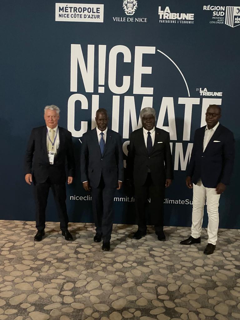 Photo des représentants de la république de Côte d'Ivoire au Nice Climate Summit